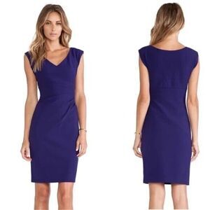 Diane Von Furstenberg Dress Size 14 Bevin Ruched Waist Purple Haze NWT! …